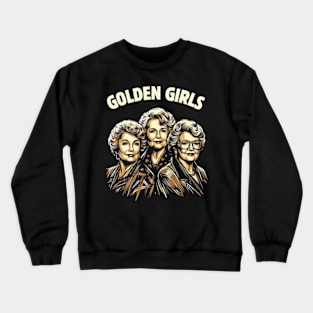 Golden Girls Portrait Collage—Dorothy, Blanche, Rose, and Sophia Crewneck Sweatshirt